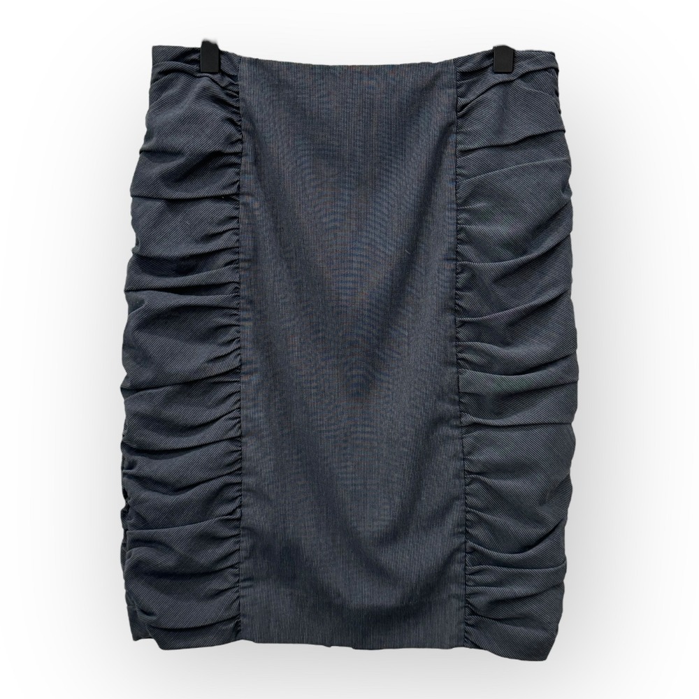 Anthropologie Cartonnier Ruched Pencil Skirt Women's‎ Size 4 Gray Career Office